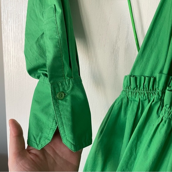 JASON WU Green Cut Out Mini Dress Cotton Poplin Size XS - Picture 7 of 13